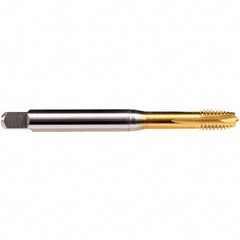 Emuge - M10x1.50 Metric 6HX 4 Flute TiN Finish HSS-E Spiral Point Tap - Eagle Tool & Supply