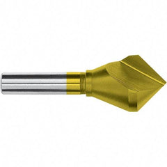 Magafor - 25mm Head Diam, 15/32" Shank Diam, 82° Cobalt Countersink - 3-3/8" OAL, Single End, Straight Shank, Right Hand Cut - Eagle Tool & Supply