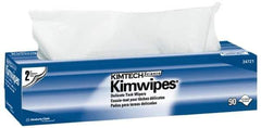 Kimtech - Dry Clean Room/Lab/Critical Task Wipes - Pop-Up, 16-5/8" x 14-3/4" Sheet Size, White - Eagle Tool & Supply