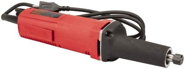 Milwaukee Tool - 1/4 Inch Collet, 21,000 RPM, Straight, Electric Die Grinder - 120 Volt, 4.5 Amp, 8 Ft. Long Cord - Eagle Tool & Supply