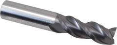 ProMax - 1/2", 1-1/4" LOC, 1/2" Shank Diam, 3" OAL, 3 Flute, Solid Carbide Square End Mill - Single End, AlTiN Finish, Spiral Flute, 40° Helix, Centercutting, Right Hand Cut, Right Hand Flute, Series 109 - Eagle Tool & Supply