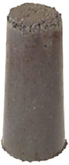 Cratex - 3/8" Max Diam x 7/8" Long, Taper, Rubberized Point - Fine Grade, Silicon Carbide, 1/8" Arbor Hole, Unmounted - Eagle Tool & Supply