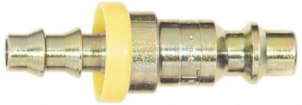 Coilhose Pneumatics - Lock-On Hose Barb Industrial Pneumatic Hose Connector - Plated Steel, 3/8" Body Diam, 3/8" Hose ID - Eagle Tool & Supply