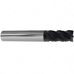 Accupro - 5/8" Diam 5 Flute Solid Carbide 0.06" Corner Radius End Mill - Eagle Tool & Supply