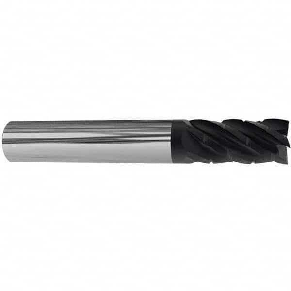 Accupro - 1/2" Diam 5 Flute Solid Carbide 0.06" Corner Radius End Mill - Eagle Tool & Supply