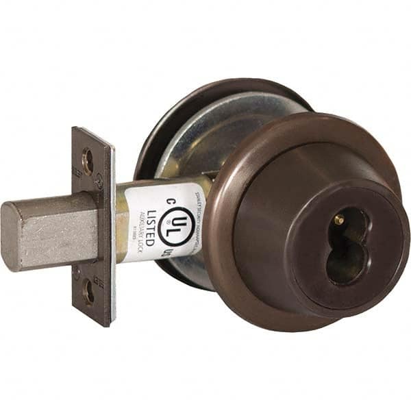 Best - Deadbolts Type: Heavy-Duty Single Cylinder Door Thickness Range: 1-3/4-2 - Eagle Tool & Supply