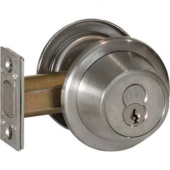 Best - Deadbolts Type: Double Cylinder Door Thickness Range: 1-3/8-2 - Eagle Tool & Supply