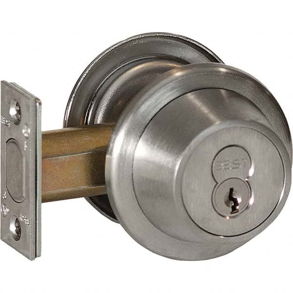 Best - Deadbolts Type: Double Cylinder Door Thickness Range: 1-3/8-2 - Eagle Tool & Supply