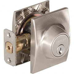 Stanley - Deadbolts Type: Single Cylinder Door Thickness Range: 1-3/8 - 1-3/4 - Eagle Tool & Supply