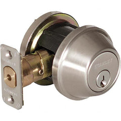 Stanley - Deadbolts Type: Single Cylinder Door Thickness Range: 1-3/8 - 1-3/4 - Eagle Tool & Supply