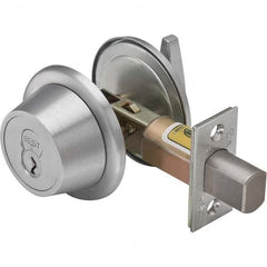 Best - Deadbolts Type: Single Cylinder Door Thickness Range: 1-3/8-2 - Eagle Tool & Supply