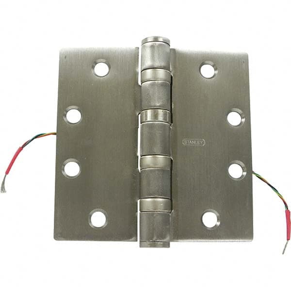 Stanley - 4-1/2" Long x 4-1/2" Wide Grade 1 304 Stainless Steel Full Mortise Ball Bearing Commercial Hinge - Eagle Tool & Supply