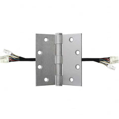 Stanley - 4-1/2" Long x 4-1/2" Wide Grade 1 Steel Full Mortise, Concealed Electric Commercial Hinge - Eagle Tool & Supply