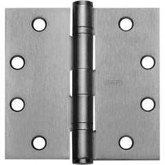 Stanley - 4" Long x 4-1/2" Wide Grade 1 Brass Full Mortise Ball Bearing Commercial Hinge - Eagle Tool & Supply