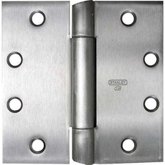 Stanley - 4-1/2" Long x 4-1/2" Wide Grade 1 Steel Full Mortise Ball Bearing Commercial Hinge - Eagle Tool & Supply