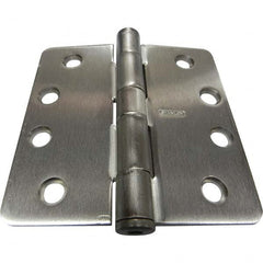 Stanley - 4" Long x 4" Wide Grade 1 Steel Full Mortise Commercial Hinge - Eagle Tool & Supply