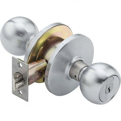 Best - Knob Locksets Type: Entrance Door Thickness: 1 3/8 - 1 7/8 - Eagle Tool & Supply