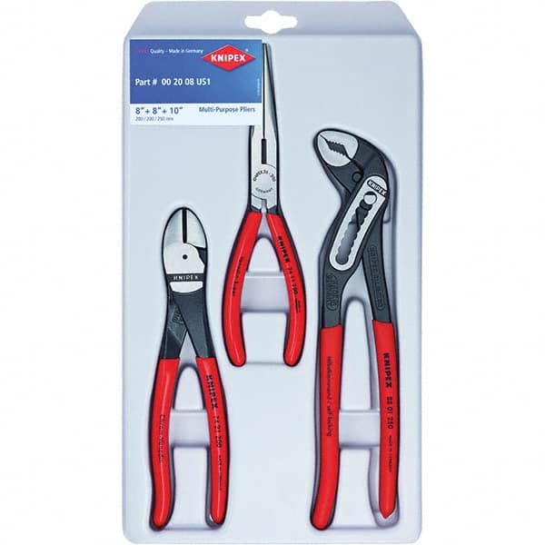 Knipex - Plier Sets Set Type: Assortment Number of Pieces: 3 - Eagle Tool & Supply