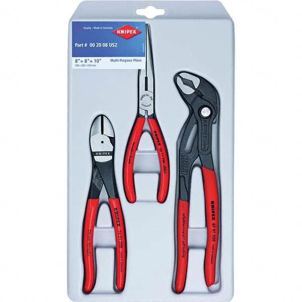 Knipex - Plier Sets Set Type: Assortment Number of Pieces: 3 - Eagle Tool & Supply