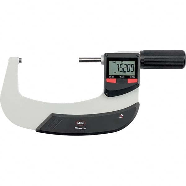 Mahr - Electronic Outside Micrometers Type: Standard Minimum Measurement (Decimal Inch): 3.0000 - Eagle Tool & Supply