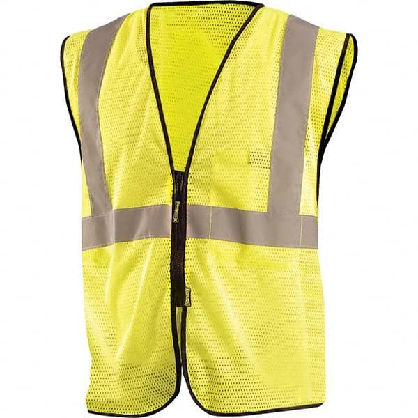 OccuNomix - Size 4X/5X L Hi-Vis Yellow Mesh General Purpose High Visibility Vest - Eagle Tool & Supply