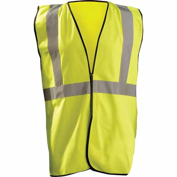 OccuNomix - Size S/M Hi-Vis Yellow Solid General Purpose High Visibility Vest - Eagle Tool & Supply