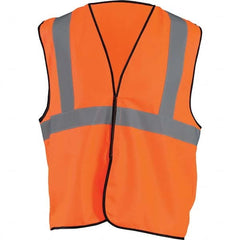 OccuNomix - Size L/XL HI-Vis Orange Solid General Purpose High Visibility Vest - Eagle Tool & Supply