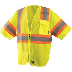 OccuNomix - Size 4XL Hi-Vis Yellow Mesh General Purpose High Visibility Vest - Eagle Tool & Supply