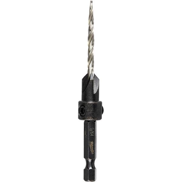 Milwaukee Tool - Adjustable-Depth Drill Countersinks Cutter Head Diameter (Wire): #6 Cutter Head Diameter (Inch): 1/4 - Eagle Tool & Supply