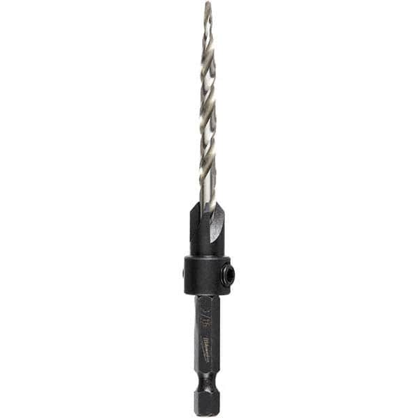 Milwaukee Tool - Adjustable-Depth Drill Countersinks Cutter Head Diameter (Wire): #10 Cutter Head Diameter (Inch): 1/4 - Eagle Tool & Supply