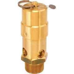 1″ Inlet, ASME Safety Valve MNPT Ends, 200 Max psi, Brass