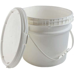 Dynalon Labware - 1 6-Piece 3.5 Gal 10.87" High, High-Density Polyethylene Round White Single Pail - Eagle Tool & Supply