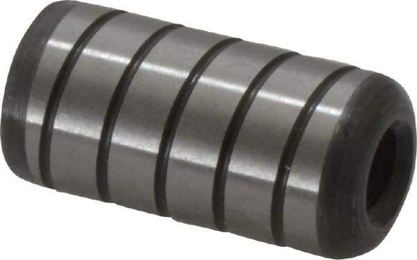 Holo-Krome - 1/2" Diam x 1" Pin Length 4000 Alloy Steel Pull Out Dowel Pin - Black Luster Finish, C 47-58 & C 60 (Surface) Hardness, 1 Beveled & 1 Threaded End - Eagle Tool & Supply