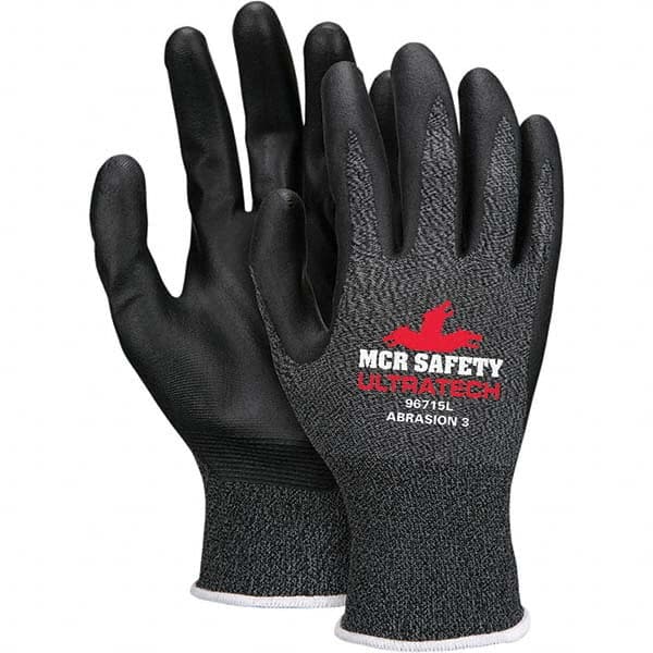 MCR Safety - Size XS, ANSI Cut Lvl 2, ANSI Puncture Lvl 2, ANSI Abrasion Lvl 3, Foam Nitrile Coated Cut & Puncture Resistant Gloves - Eagle Tool & Supply