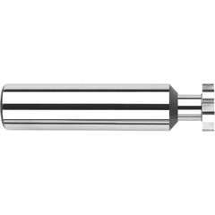 Harvey Tool - 1/2" Cut Diam, 0.1" Cut Width, 1/2" Shank, Straight-Tooth Woodruff Keyseat Cutter - Exact Industrial Supply