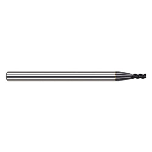Variable Helix End Mills for Exotic Alloys - 0.0550″ Cutter Diameter × 0.1650″ Length of Cut Carbide Square End Mill for Exotic Alloys, 3 Flutes, AlTiN Nano Coated - Exact Industrial Supply