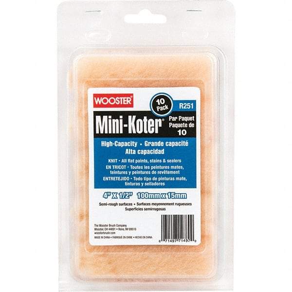 Wooster Brush - Paint Roller Covers   Type: Mini Roller    Nap Size (Inch): 1/2 - Eagle Tool & Supply