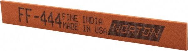 Norton - 4" Long x 1/2" Wide x 1/16" Thick, Aluminum Oxide Sharpening Stone - Taper, Fine Grade - Eagle Tool & Supply