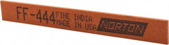 Norton - 4" Long x 1/2" Wide x 1/16" Thick, Aluminum Oxide Sharpening Stone - Taper, Fine Grade - Eagle Tool & Supply