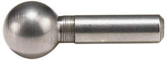 Jergens - 1/2" Ball Diam, 1/4" Shank Diam, Steel Standard Tooling Ball - 1-1/2" Ball Center to Shank Bottom - Eagle Tool & Supply