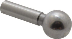 Jergens - 1/4" Ball Diam, 1/8" Shank Diam, Steel Standard Tooling Ball - 9/16" Ball Center to Shank Bottom - Eagle Tool & Supply