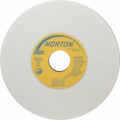 Norton - 7" Diam x 1-1/4" Hole x 1/2" Thick, G Hardness, 46 Grit Surface Grinding Wheel - Aluminum Oxide, Type 1, Coarse Grade, 3,600 Max RPM, Vitrified Bond, No Recess - Eagle Tool & Supply