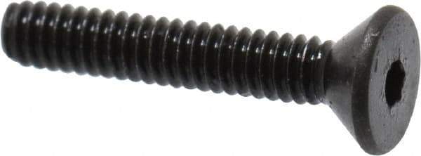 Value Collection - #0-80 UNF Hex Socket Drive, Flat Screw - Alloy Steel, Black Oxide Finish, Fully Threaded, 3/8" OAL - Eagle Tool & Supply