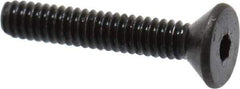 Value Collection - #0-80 UNF Hex Socket Drive, Flat Screw - Alloy Steel, Black Oxide Finish, Fully Threaded, 3/8" OAL - Eagle Tool & Supply