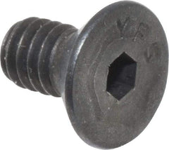 Value Collection - #8-32 UNC Hex Socket Drive, Flat Screw - Alloy Steel, Black Oxide Finish, Fully Threaded, 5/16" OAL - Eagle Tool & Supply