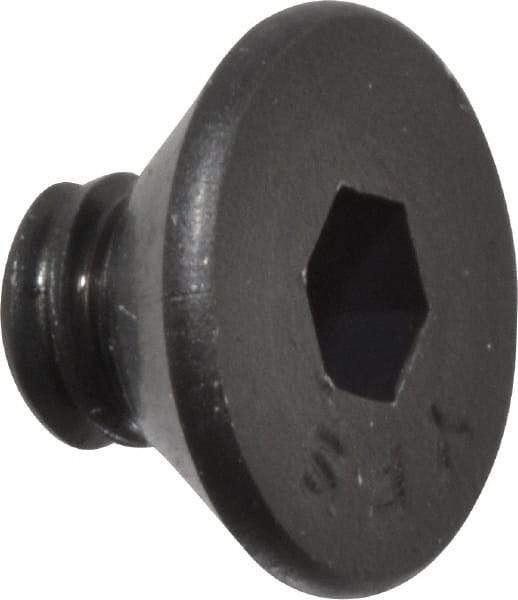 Value Collection - #10-24 UNC Hex Socket Drive, Flat Screw - Alloy Steel, Black Oxide Finish, Fully Threaded, 1/4" OAL - Eagle Tool & Supply