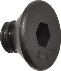Value Collection - #10-24 UNC Hex Socket Drive, Flat Screw - Alloy Steel, Black Oxide Finish, Fully Threaded, 1/4" OAL - Eagle Tool & Supply