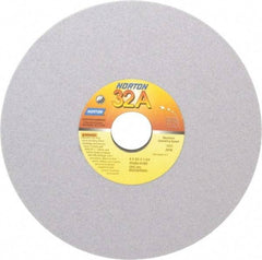 Norton - 8" Diam x 1-1/4" Hole x 3/4" Thick, K Hardness, 80 Grit Surface Grinding Wheel - Aluminum Oxide, Type 1, Medium Grade, 3,600 Max RPM, Vitrified Bond, No Recess - Eagle Tool & Supply