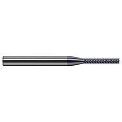 Variable Helix End Mills for Free Machining Steels - Finishers - 0.0470″ (3/64″) Cutter Diameter × 0.3750″ (3/8″) Length of Cut Carbide Square End Mill Finisher for Free Machining Steels, 5 Flutes, AlTiN Coated - Exact Industrial Supply