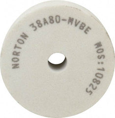 Norton - 80 Grit Aluminum Oxide Type 1 Internal Grinding Wheel - 3" Diam x 1/2" Hole x 1" Thick, 10,825 Max RPM, Type 1 Medium Grade, M Hardness, Vitrified Bond, No Recess - Eagle Tool & Supply